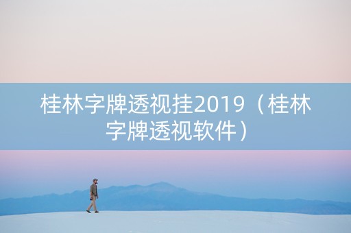 桂林字牌透视挂2019（桂林字牌透视软件）