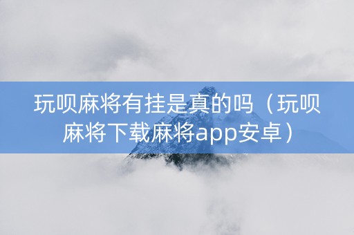 玩呗麻将有挂是真的吗（玩呗麻将下载麻将app安卓）