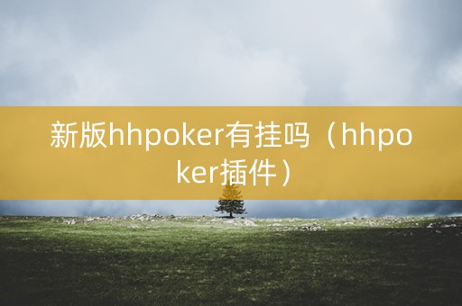 新版hhpoker有挂吗（hhpoker插件）