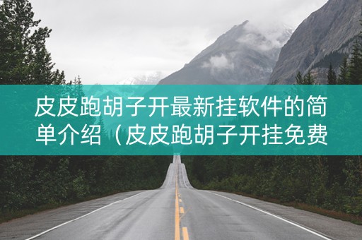 皮皮跑胡子开最新挂软件的简单介绍（皮皮跑胡子开挂免费软件下载）