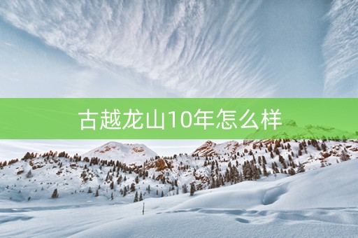 古越龙山10年怎么样