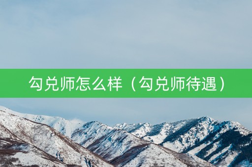 勾兑师怎么样（勾兑师待遇）