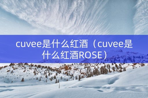 cuvee是什么红酒（cuvee是什么红酒ROSE）