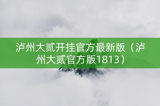 泸州大贰开挂官方最新版（泸州大贰官方版1813）