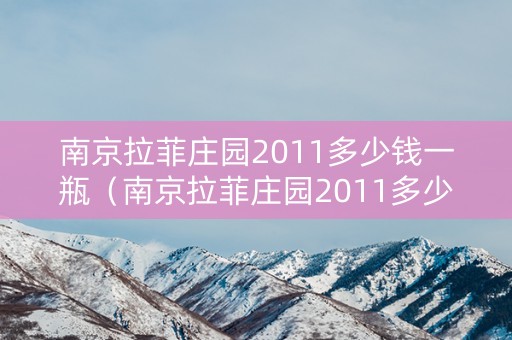 南京拉菲庄园2011多少钱一瓶（南京拉菲庄园2011多少钱一瓶酒）