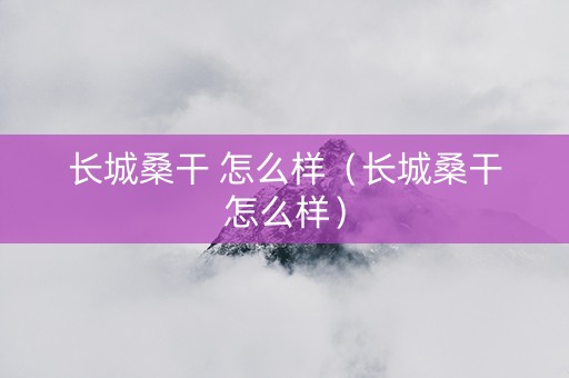 长城桑干 怎么样（长城桑干怎么样）