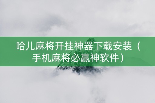 哈儿麻将开挂神器下载安装（手机麻将必赢神软件）