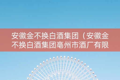 安徽金不换白酒集团（安徽金不换白酒集团亳州市酒厂有限公司）