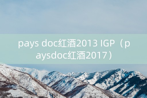 pays doc红酒2013 IGP（paysdoc红酒2017）