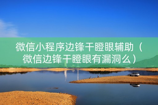 微信小程序边锋干瞪眼辅助（微信边锋干瞪眼有漏洞么）