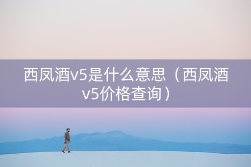 西凤酒v5是什么意思（西凤酒v5价格查询）