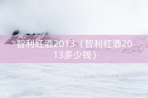 智利红酒2013（智利红酒2013多少钱）