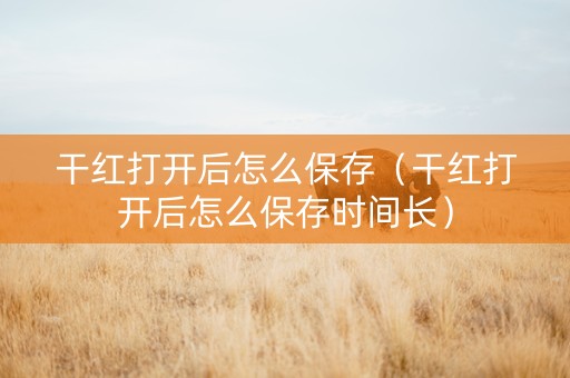 干红打开后怎么保存（干红打开后怎么保存时间长）