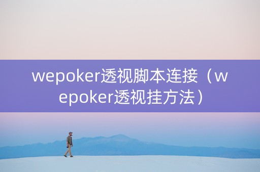 wepoker透视脚本连接（wepoker透视挂方法）