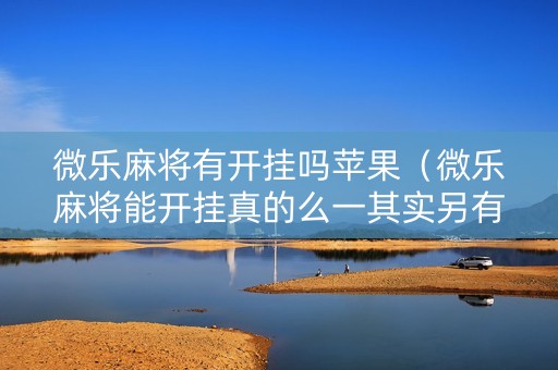 微乐麻将有开挂吗苹果（微乐麻将能开挂真的么一其实另有马脚）