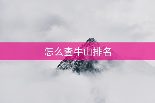 怎么查牛山排名