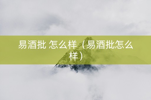 易酒批 怎么样（易酒批怎么样）