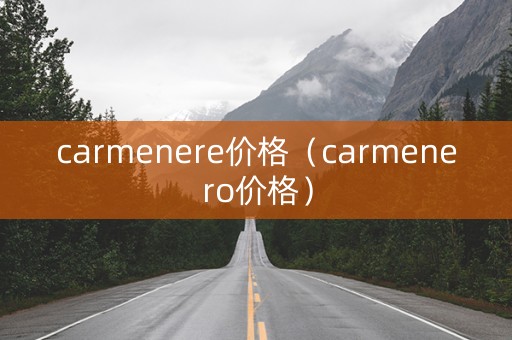 carmenere价格（carmenero价格）