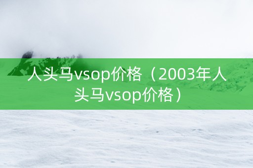 人头马vsop价格（2003年人头马vsop价格）