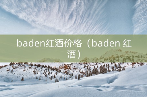 baden红酒价格（baden 红酒）