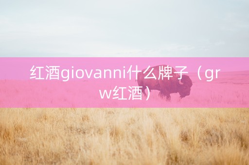 红酒giovanni什么牌子（grw红酒）