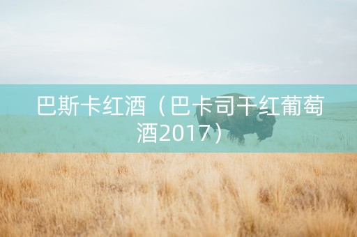 巴斯卡红酒（巴卡司干红葡萄酒2017）