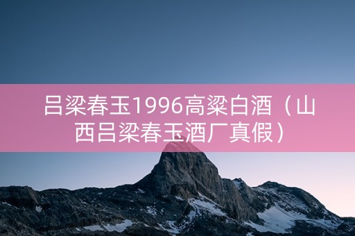 吕梁春玉1996高粱白酒（山西吕梁春玉酒厂真假）