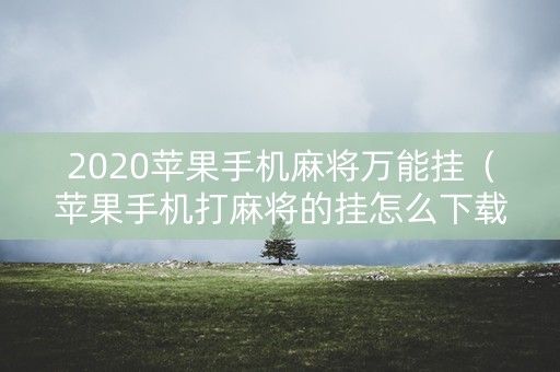 2020苹果手机麻将万能挂（苹果手机打麻将的挂怎么下载）