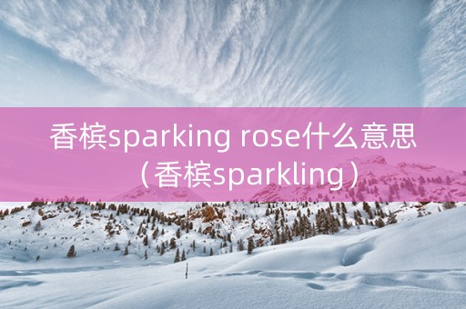 香槟sparking rose什么意思（香槟sparkling）