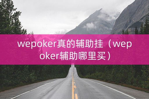 wepoker真的辅助挂（wepoker辅助哪里买）