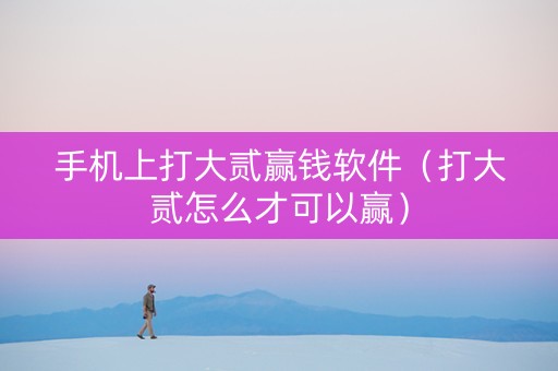 手机上打大贰赢钱软件（打大贰怎么才可以赢）