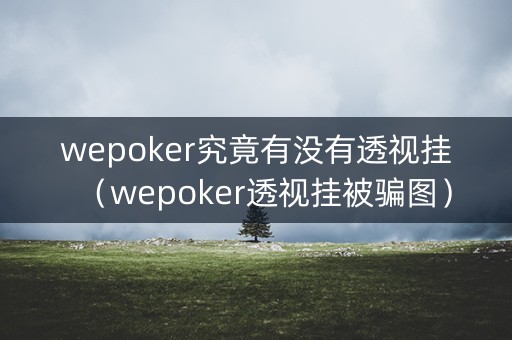 wepoker究竟有没有透视挂（wepoker透视挂被骗图）