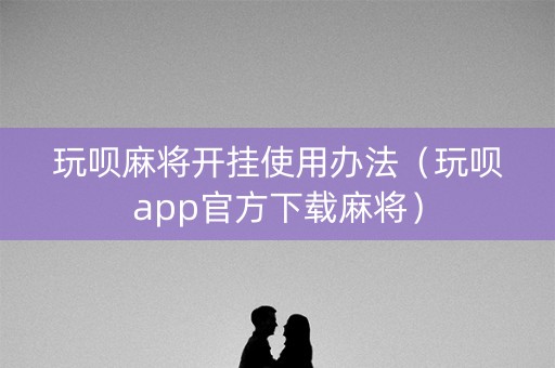 玩呗麻将开挂使用办法（玩呗app官方下载麻将）