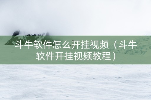 斗牛软件怎么开挂视频（斗牛软件开挂视频教程）