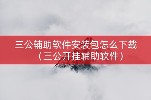 三公辅助软件安装包怎么下载（三公开挂辅助软件）