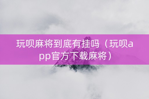 玩呗麻将到底有挂吗（玩呗app官方下载麻将）