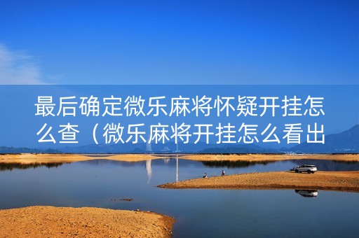 最后确定微乐麻将怀疑开挂怎么查（微乐麻将开挂怎么看出来）