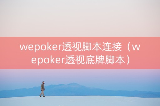 wepoker透视脚本连接（wepoker透视底牌脚本）