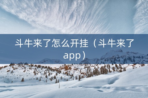 斗牛来了怎么开挂（斗牛来了app）