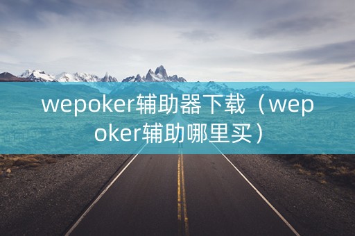 wepoker辅助器下载（wepoker辅助哪里买）