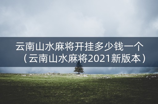 云南山水麻将开挂多少钱一个（云南山水麻将2021新版本）