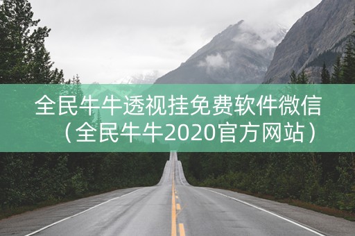 全民牛牛透视挂免费软件微信（全民牛牛2020官方网站）