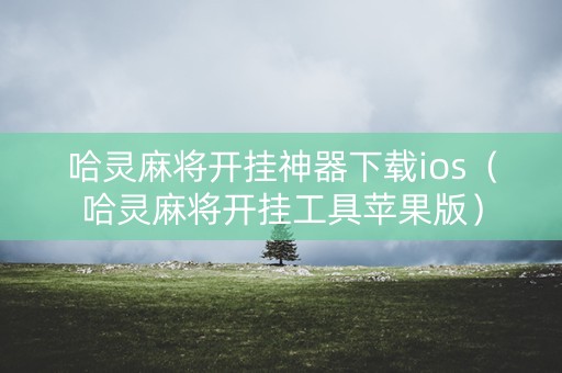 哈灵麻将开挂神器下载ios（哈灵麻将开挂工具苹果版）