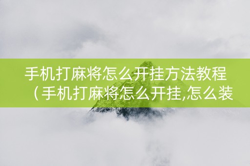 手机打麻将怎么开挂方法教程（手机打麻将怎么开挂,怎么装）