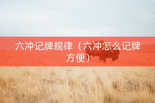 六冲记牌规律（六冲怎么记牌方便）