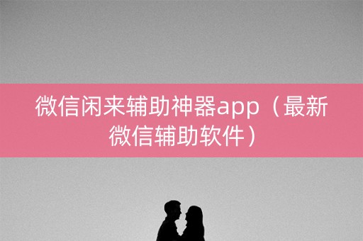 微信闲来辅助神器app（最新微信辅助软件）