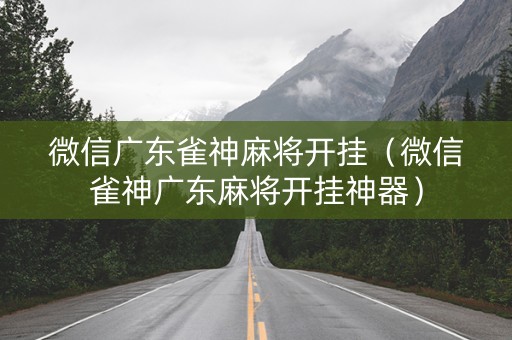 微信广东雀神麻将开挂（微信雀神广东麻将开挂神器）