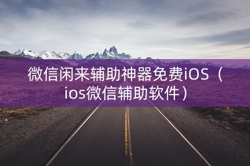 微信闲来辅助神器免费iOS（ios微信辅助软件）