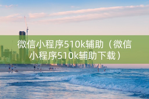 微信小程序510k辅助（微信小程序510k辅助下载）