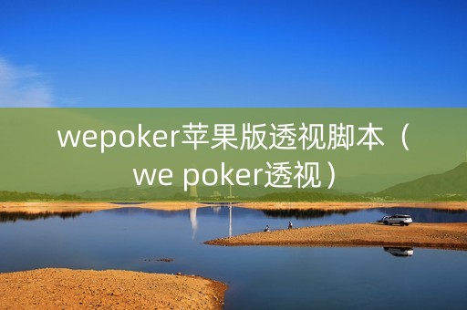 wepoker苹果版透视脚本（we poker透视）